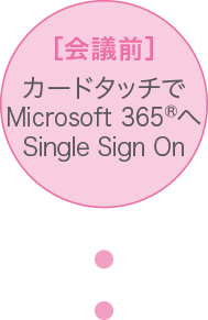 [会議前] カードタッチでMicrosoft 365®へSingle Sign On