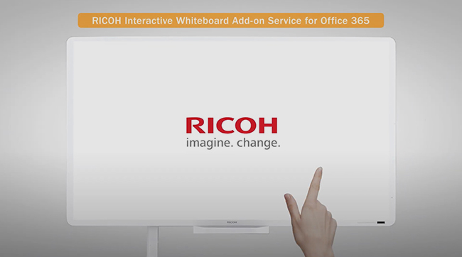 画像：RICOH Interactive Whiteboard Add on Service for O365　紹介動画