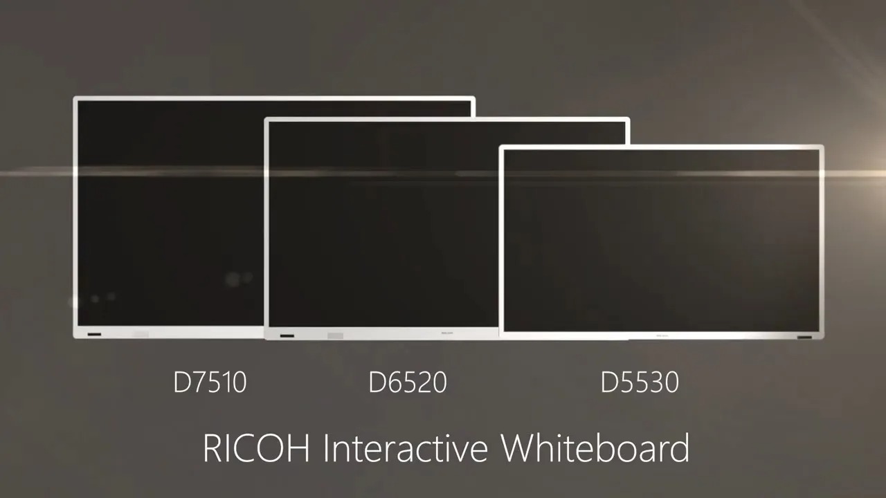 画像：新製品　RICOH Interactive Whiteboard D5530/D6520/D7510