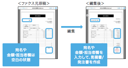 画像：外出先でも文書の作成・編集が可能