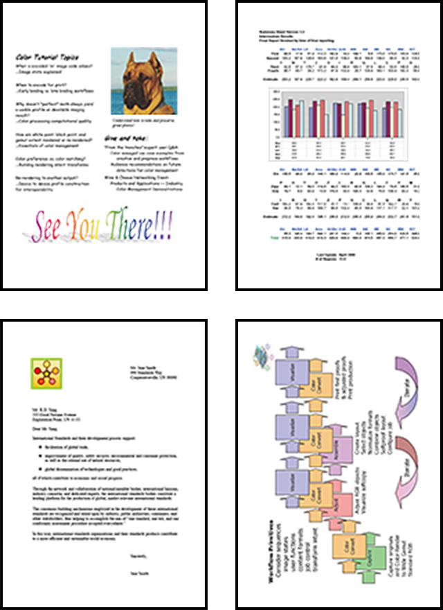 画像：カラー(チャート(4)) JEITA標準パターンJ6 印字品質：「はやい」モード