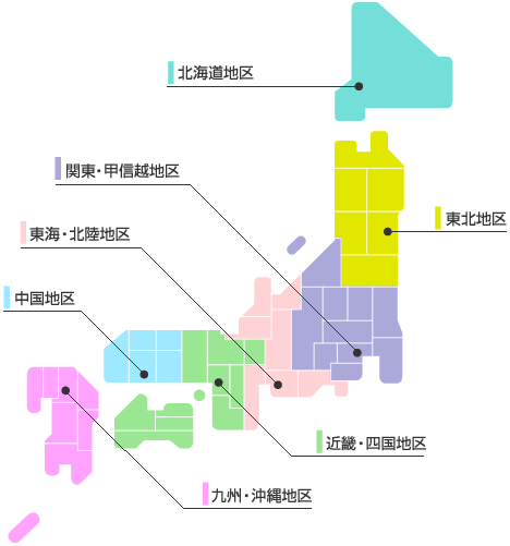 各地区の地図