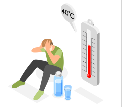 画像：温度計による管理のみでは回避困難な熱中症リスク