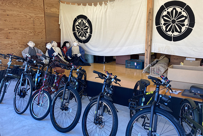 画像：レンタル自転車 &「きゃっチャリ」アプリで丸岡の観光スポット巡り