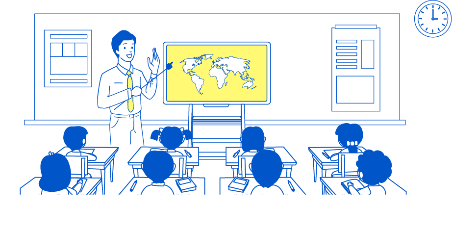 大型提示装置があれば、児童生徒の視線を集められます！