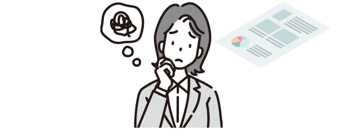 悩んでいる人のイメージイラスト