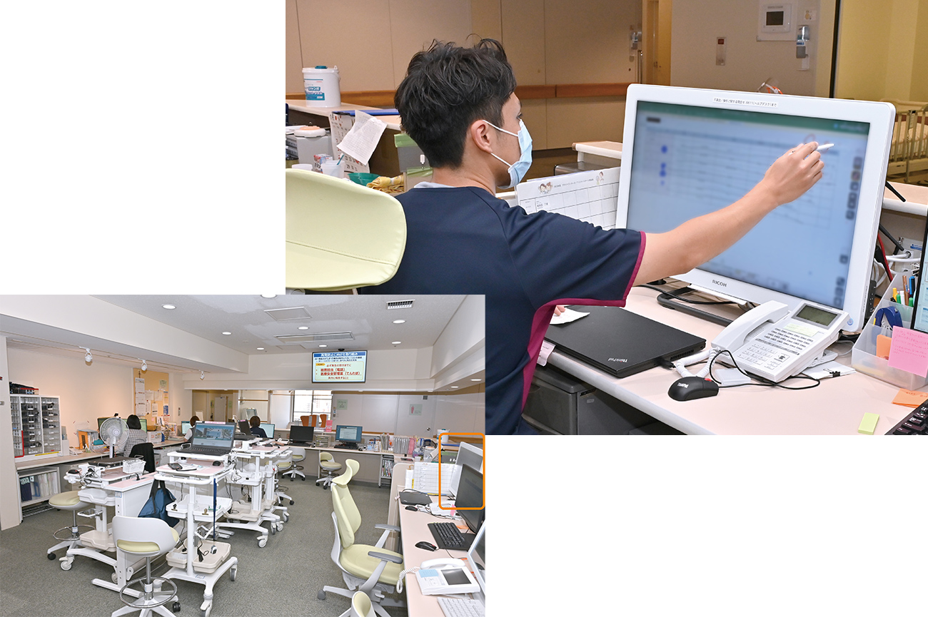 病棟のナースステーションと内視鏡室