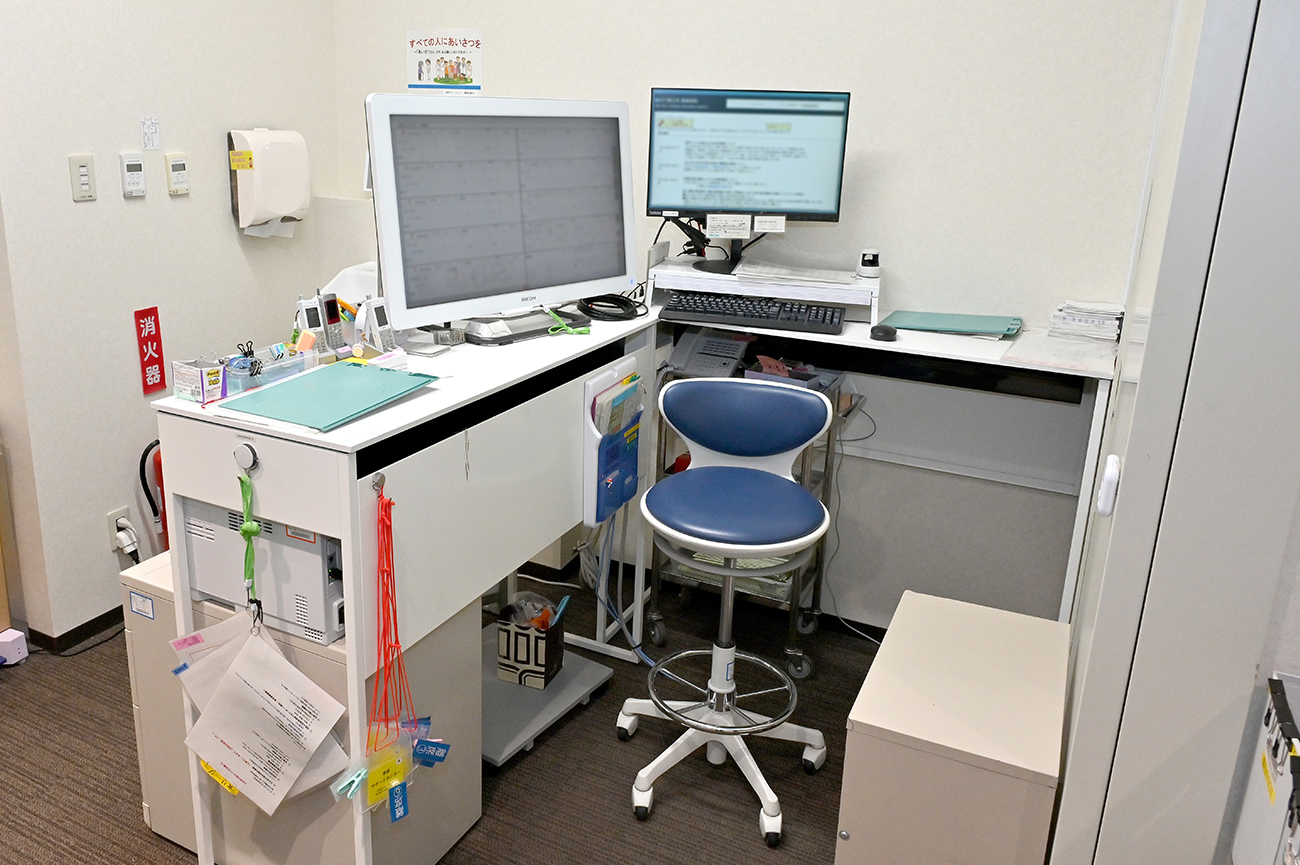 ブース入口の受付