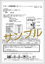 リモート診断結果レポートのサンプル