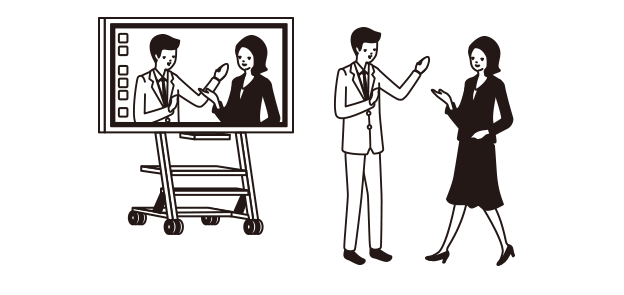 写真を撮影するイラスト