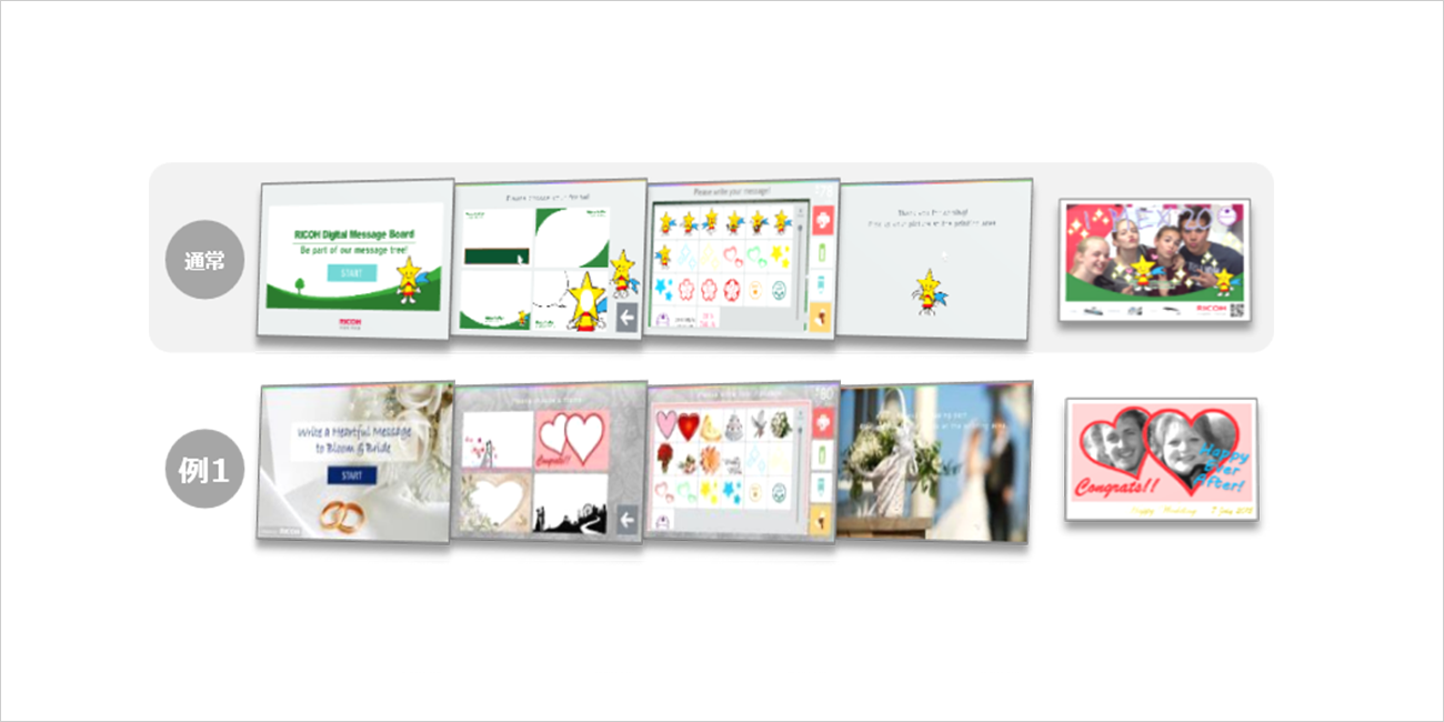 ハートをモチーフにしたカスタマイズ例