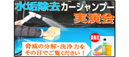 水垢除去カーシャンプー実演会
