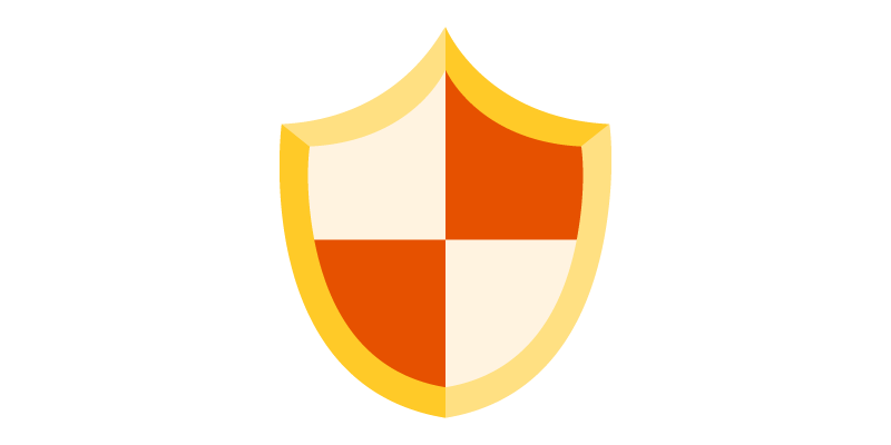 セキュリティ対策を表す盾のアイコン