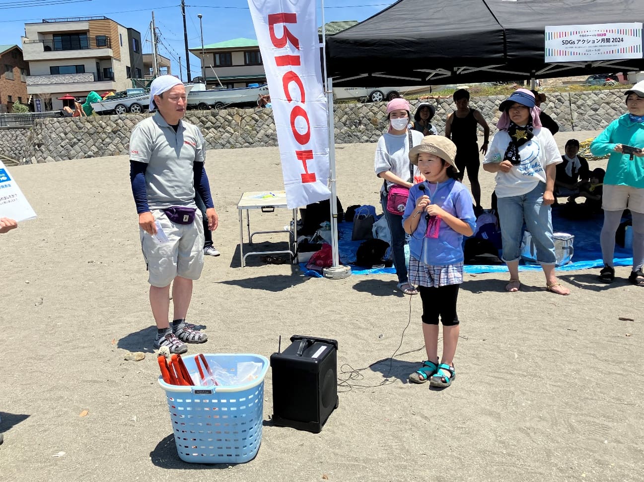 海洋ごみ収集結果・発見した生き物の発表会の様子