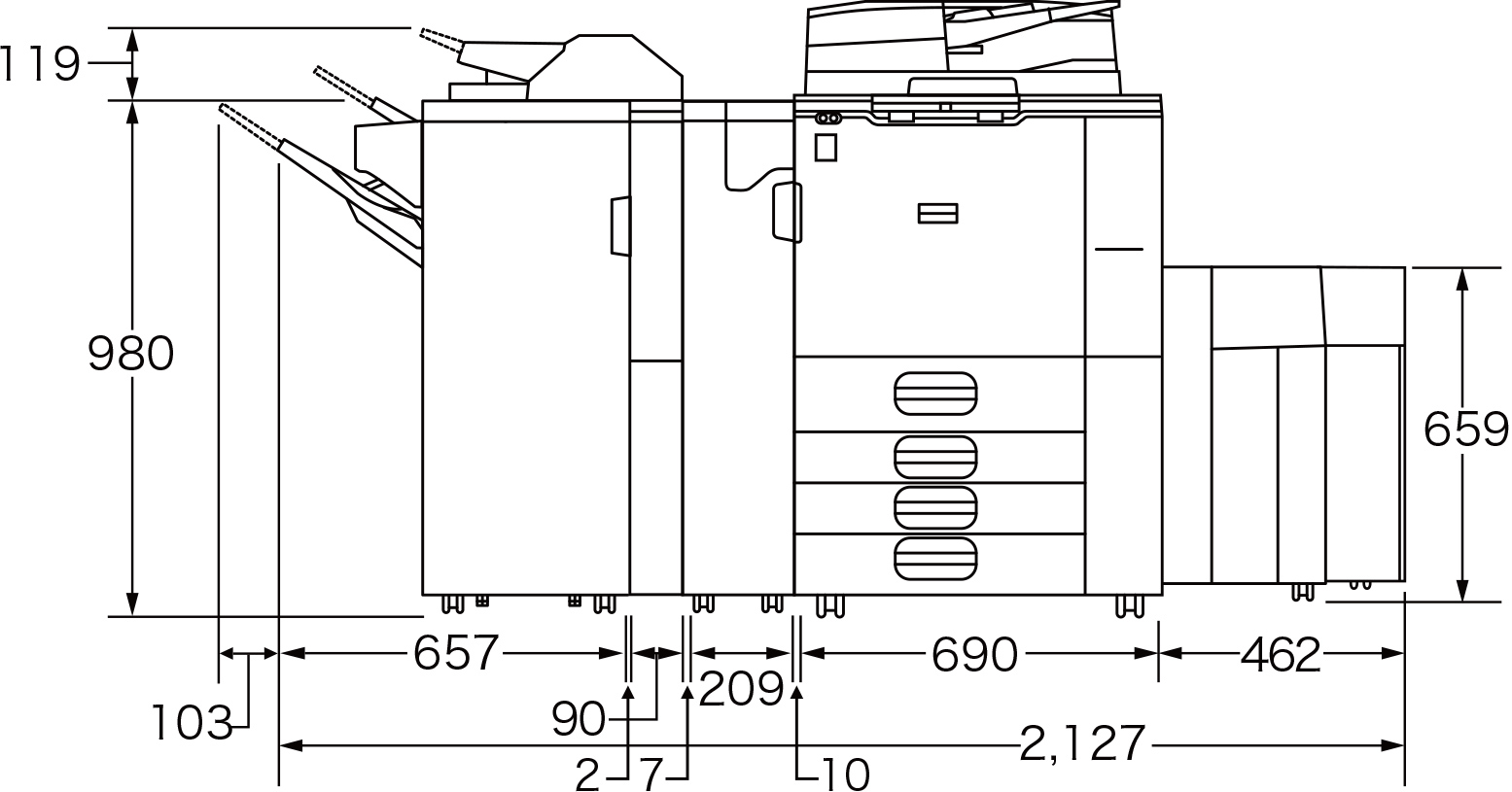 設置に必要な寸法