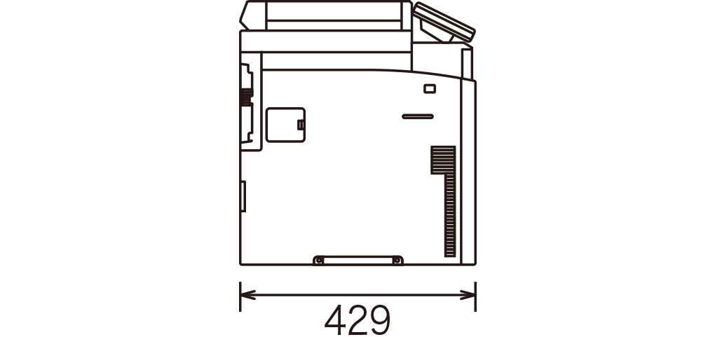 奥行き429mm