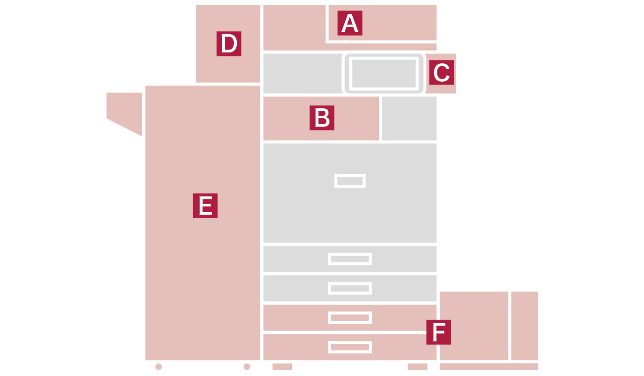 画像：OPTIONS 紙の仕分け・後加工は複合機にお任せ。