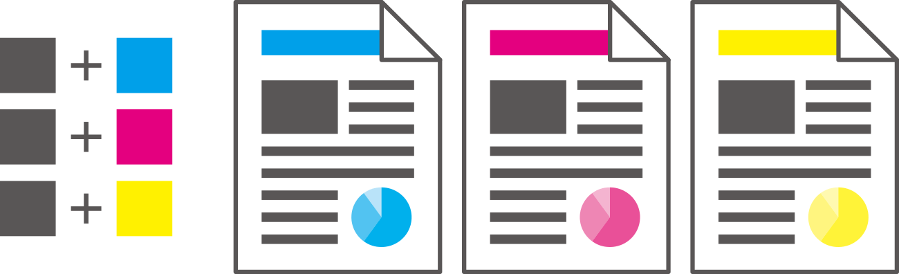 画像：低コストで訴求力を高める2色コピー/プリント