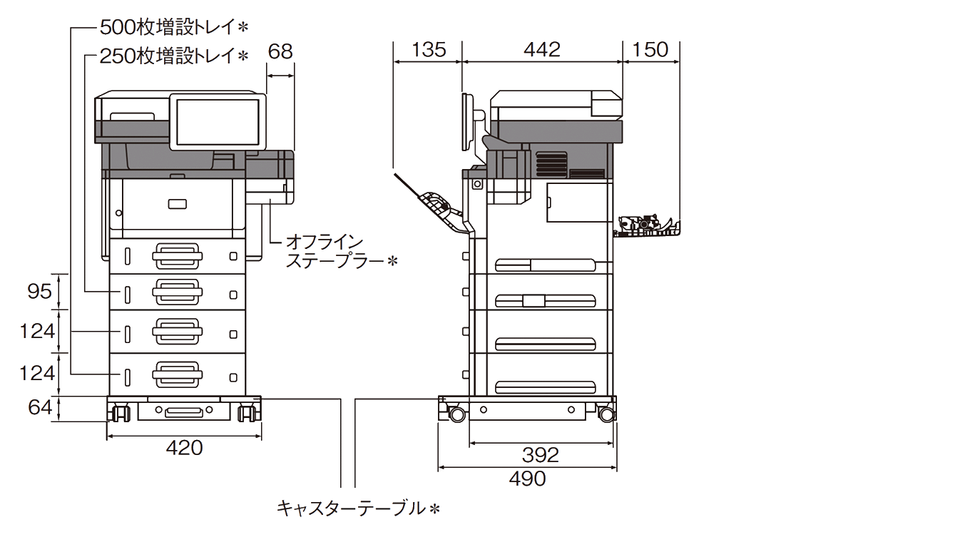 設置に必要な寸法