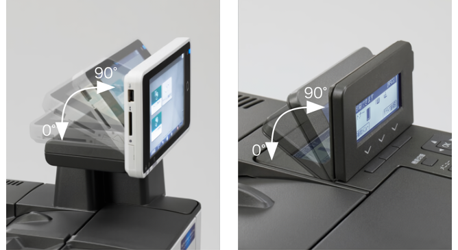 角度は水平に対し0度から90度まで変更が可能