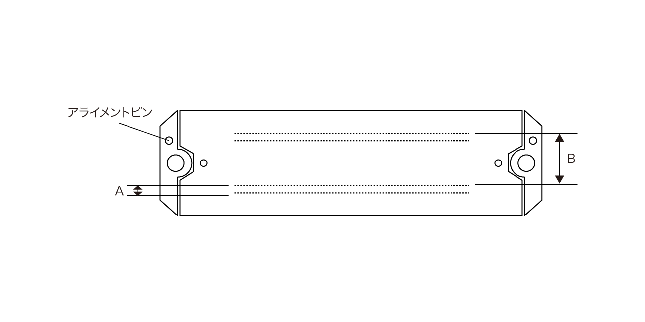 ノズル列間オフセットA：0.55ミリメートル、B：11.81ミリメートル