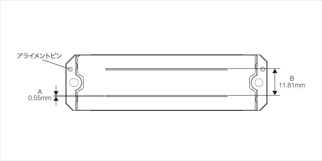 ノズル列間オフセット：A：0.55ミリメートル、B：11.81ミリメートル