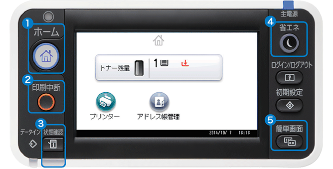 液晶タッチパネルを図示