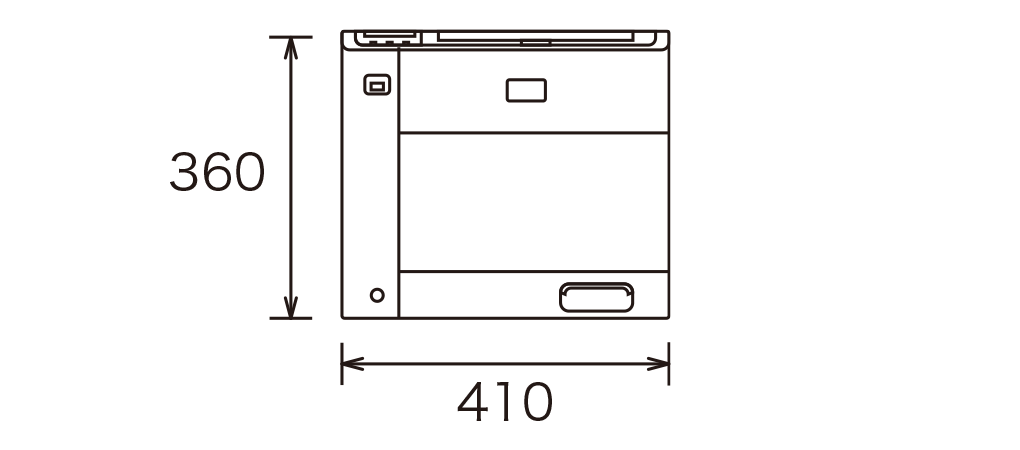幅410mm、高さ360mm