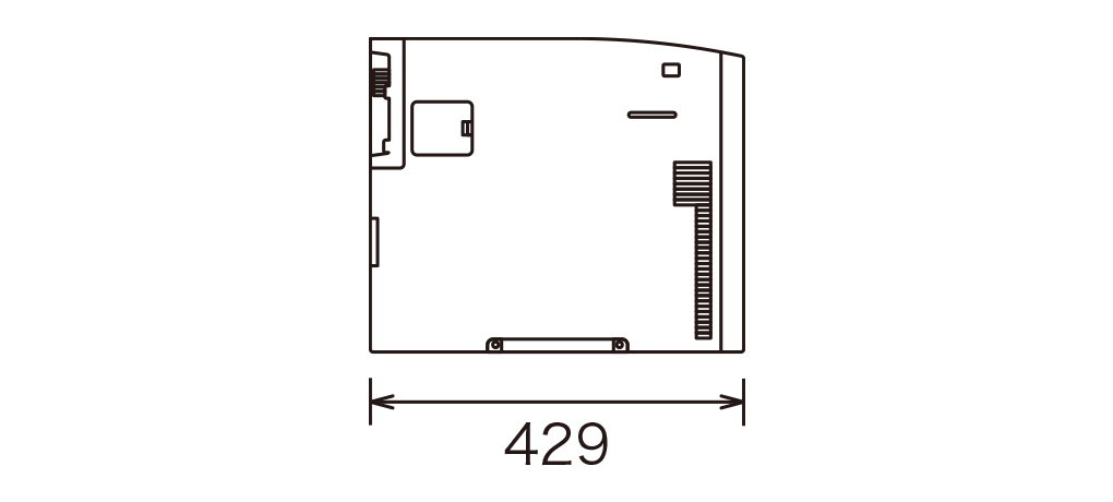 奥行き429mm