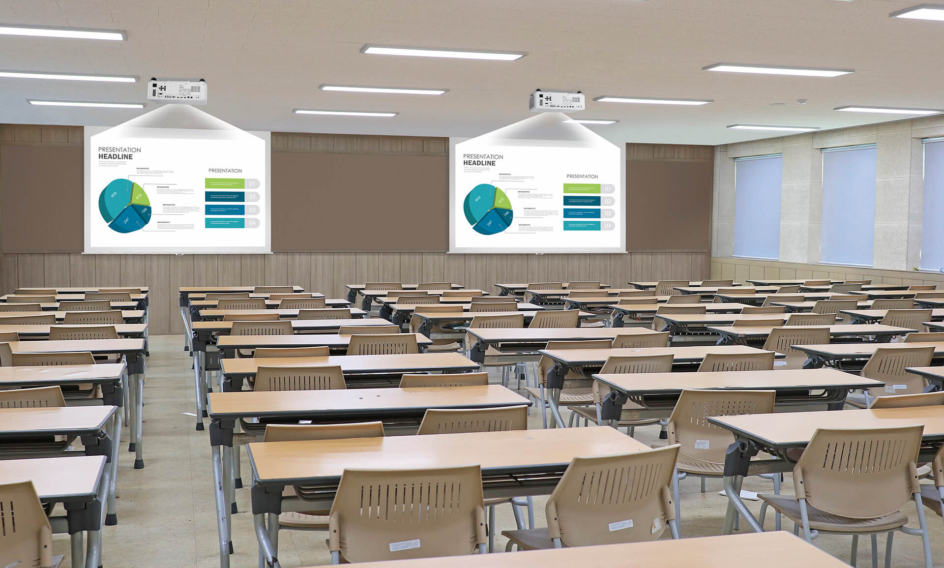 画像：大学などの大講義室