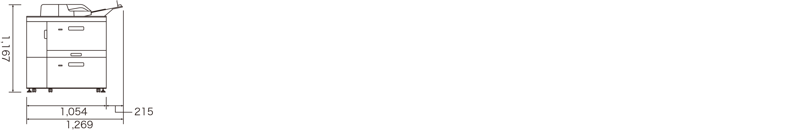 幅1,269、高さ1,167