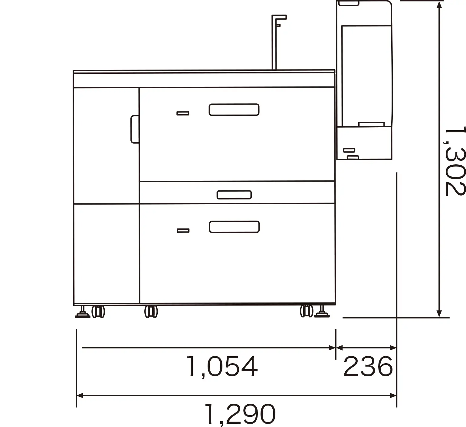 設置に必要な⼨法図