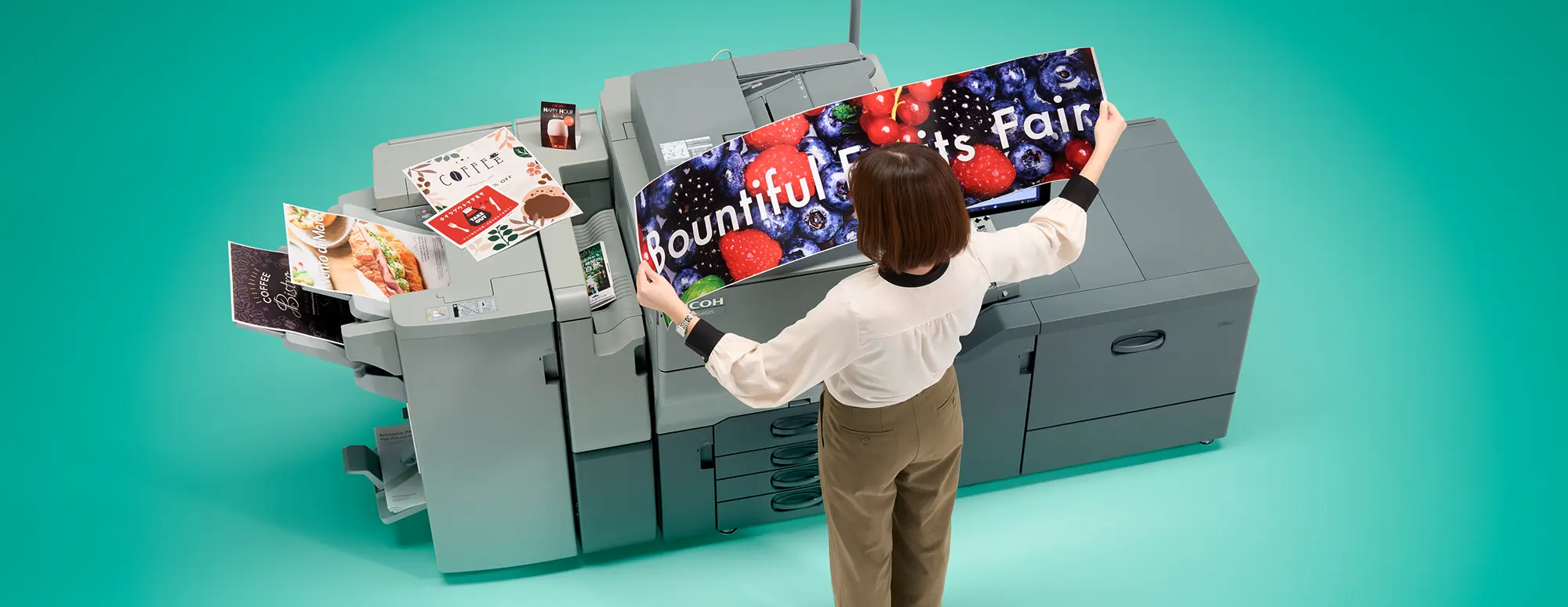 RICOH Pro C5410Sにオプションを装着した画像