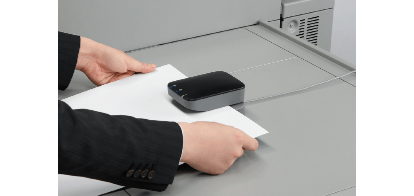 画像：用紙設定を効率化する用紙銘柄識別リーダー