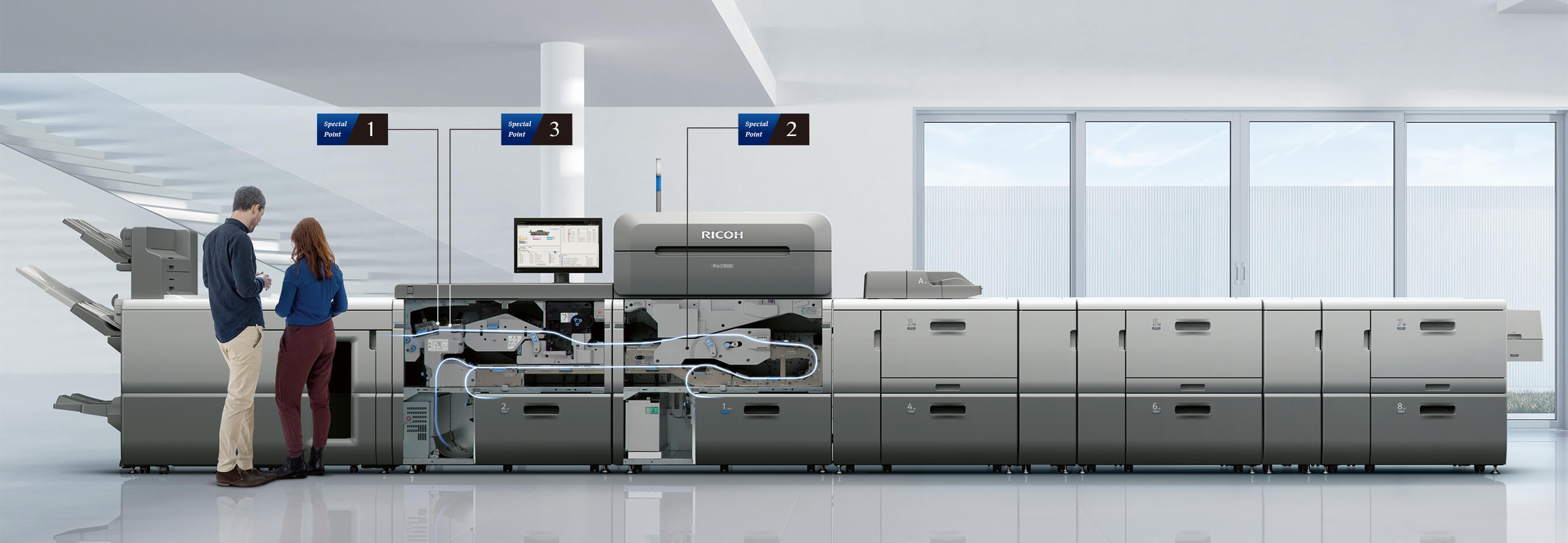 画像：人とマシンの効率的な作業分担を実現するテクノロジーを結集。