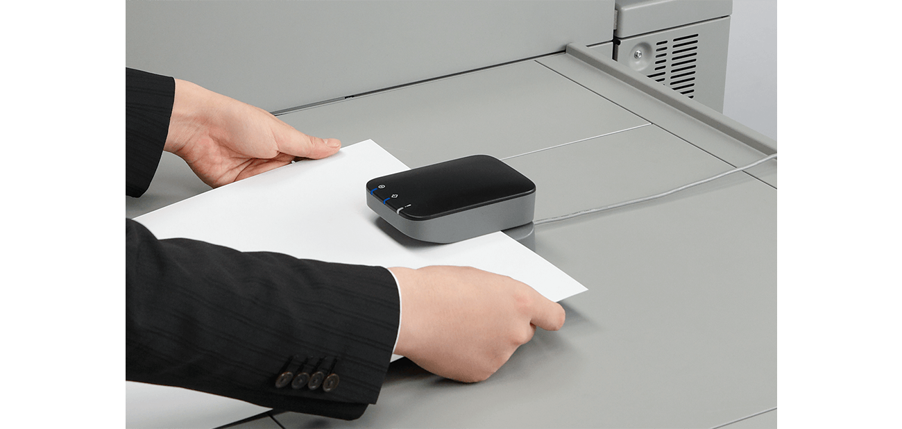 画像：用紙設定を効率化する用紙銘柄識別リーダー