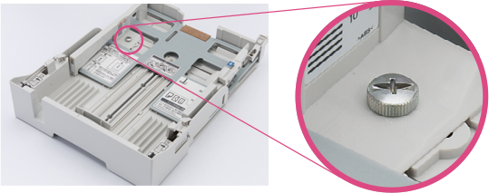 固定ネジの使用例を図示