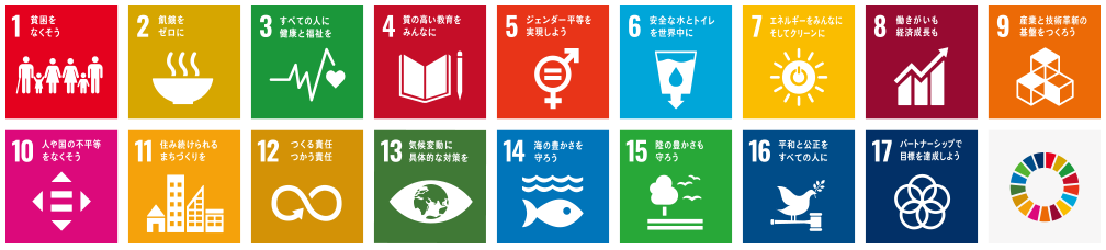 SDGs 17の開発目標を表した図