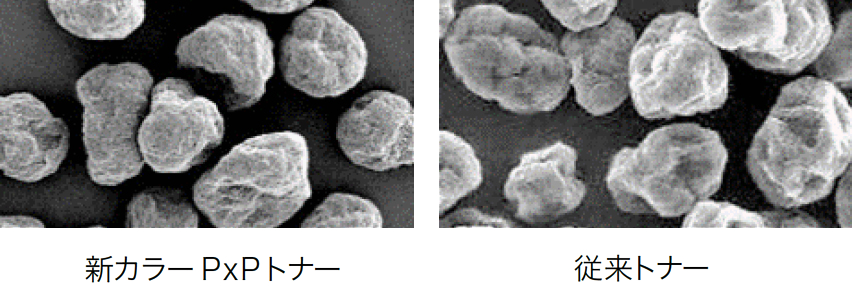 従来トナーとPxPトナーの比較画像