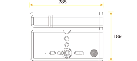 上面から見た寸法