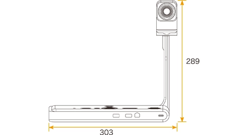 前面　通常使用時の寸法