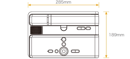 上面から見た寸法