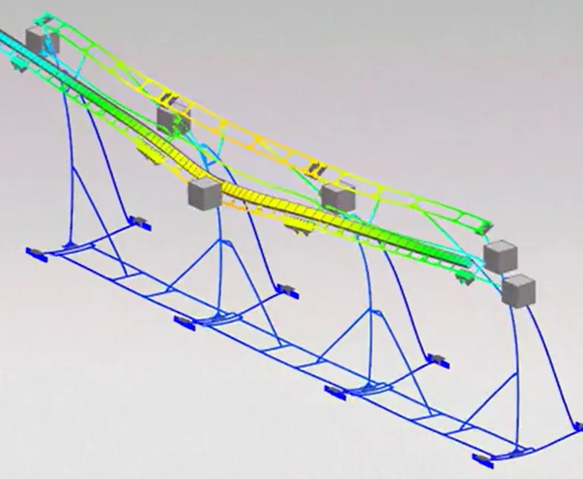 印刷ノズルがレール上を左右に移動することで印字を行う大型のインクジェット印刷装置
