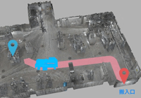 開発中 搬入経路シミュレーション