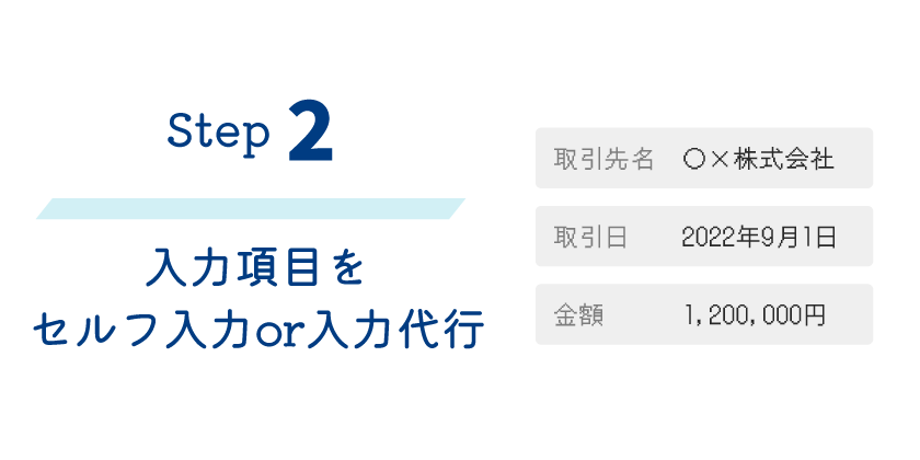 ステップ2 入力項目をセルフ入力or入力代行