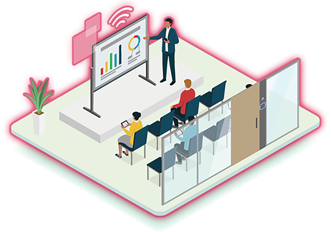会議室エリアのソリューションイメージ図