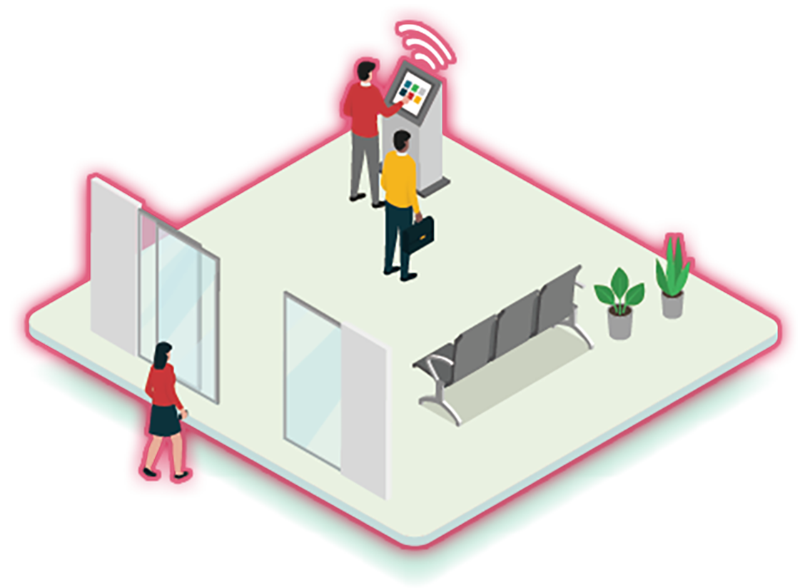 来客エリアのソリューションイメージ図