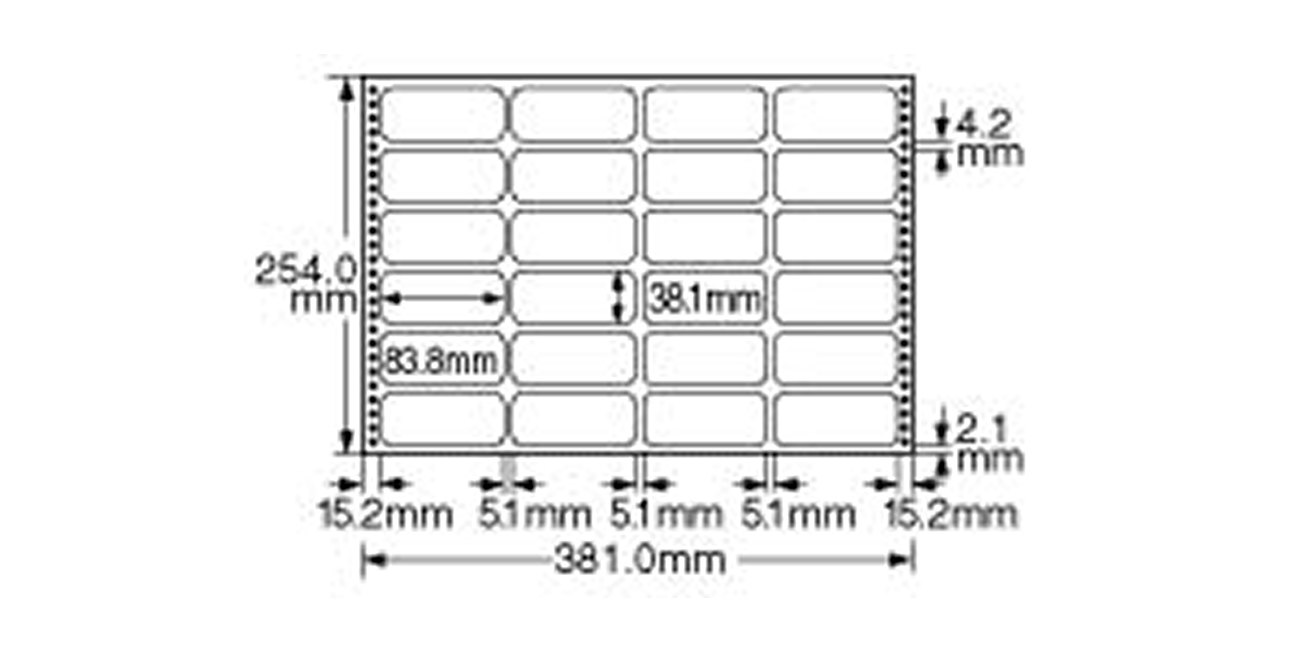 ラベル・フォーム 15×10　寸法図