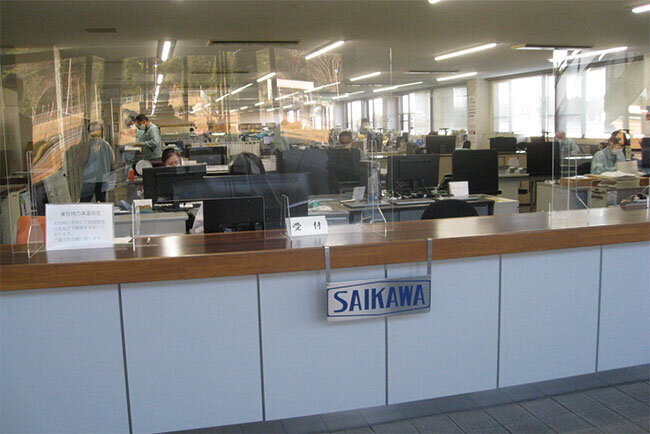 新型コロナウイルス対策を強化したサイカワのオフィス