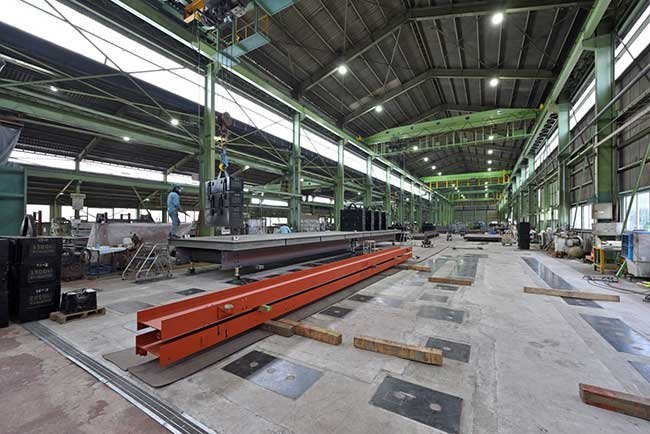 鎌長製衡株式会社のトラックスケールの製造現場